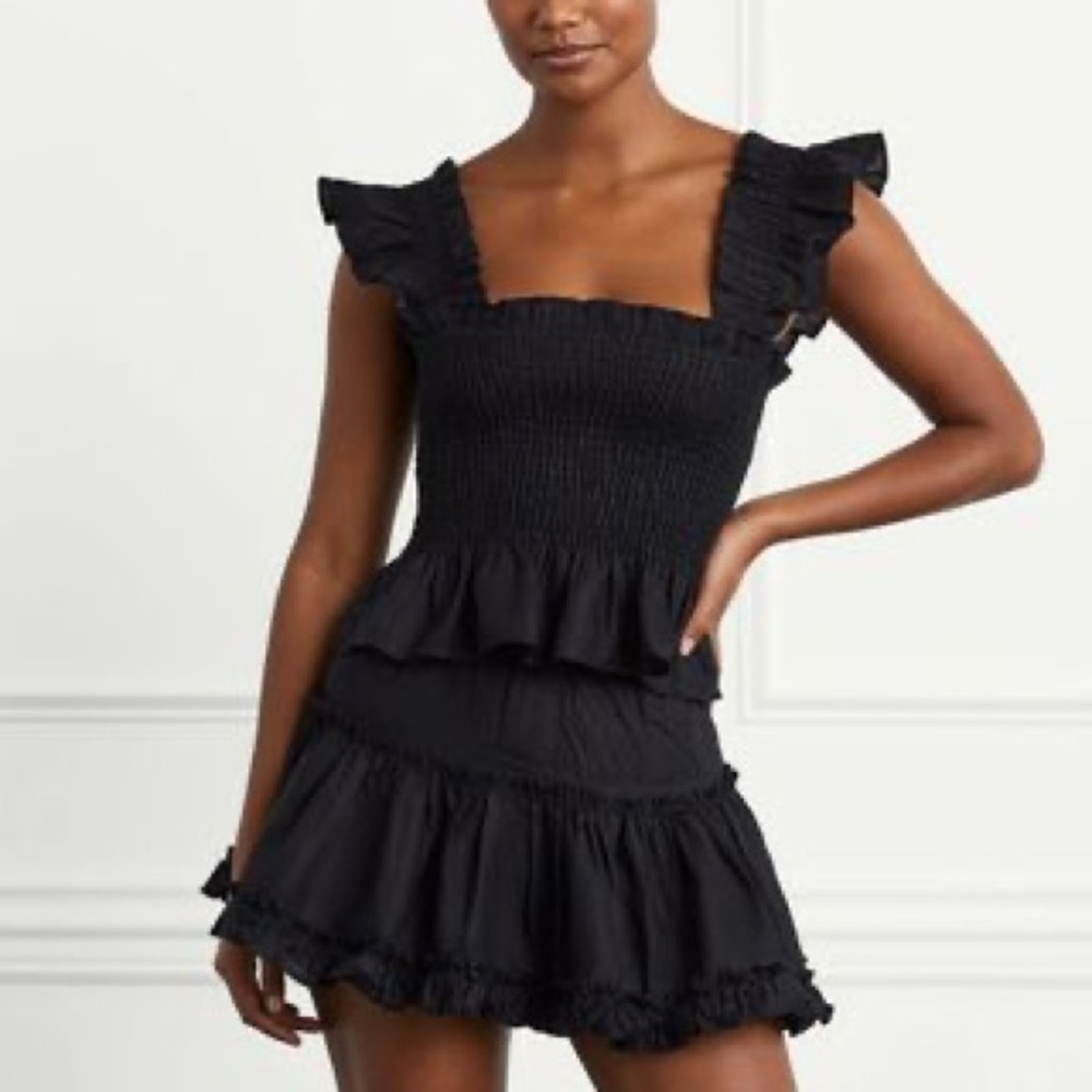 Hill House Paz Black Crop Smock Top, XS